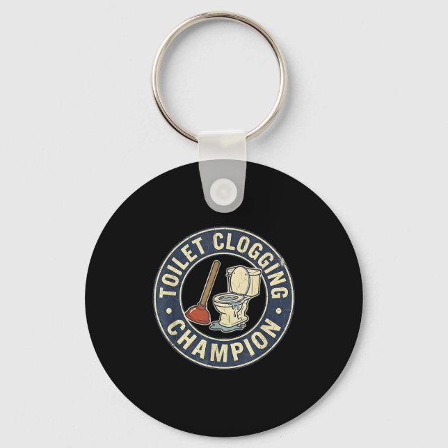 Toilet Clogging Chamon  Key Ring (Front)
