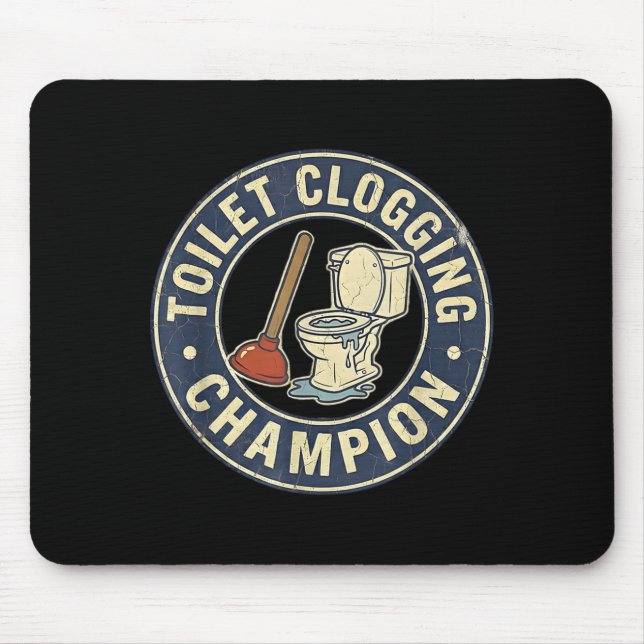 Toilet Clogging Chamon  Mouse Mat (Front)
