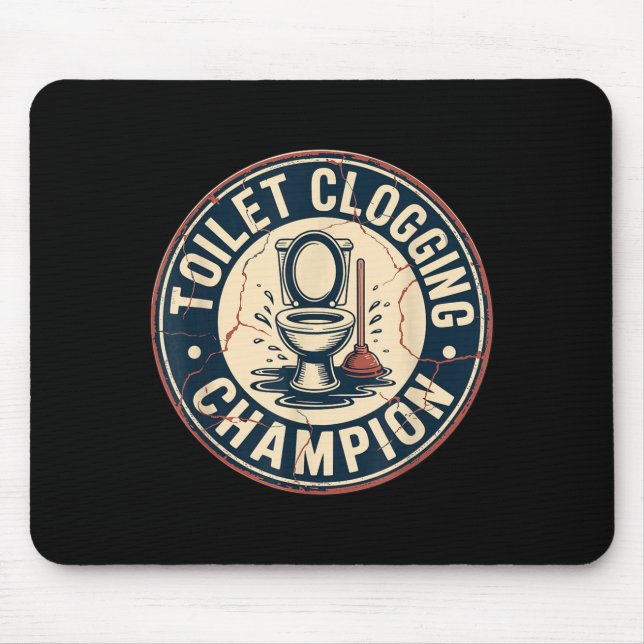 Toilet Clogging Chamon  Mouse Mat (Front)