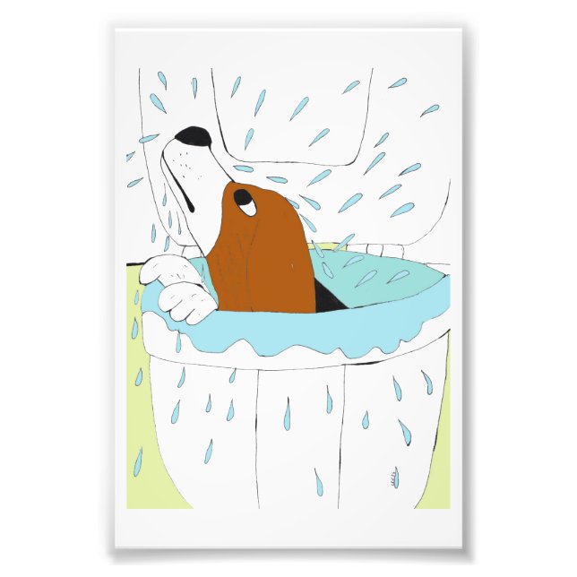 toilet dog  photo print (Front)