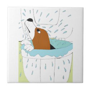 toilet dog  tile