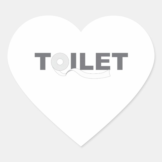 Toilet Heart Sticker (Front)