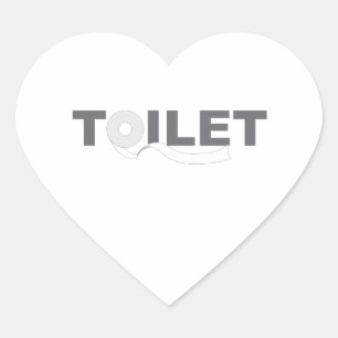 Toilet Heart Sticker