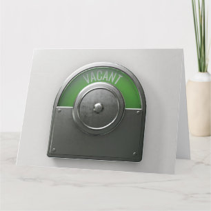 Toilet Indicator Vacant Card