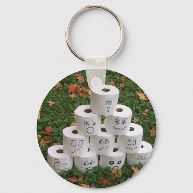 Toilet Paper Bowling Key Ring (Front)