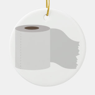Toilet Paper Ceramic Tree Decoration