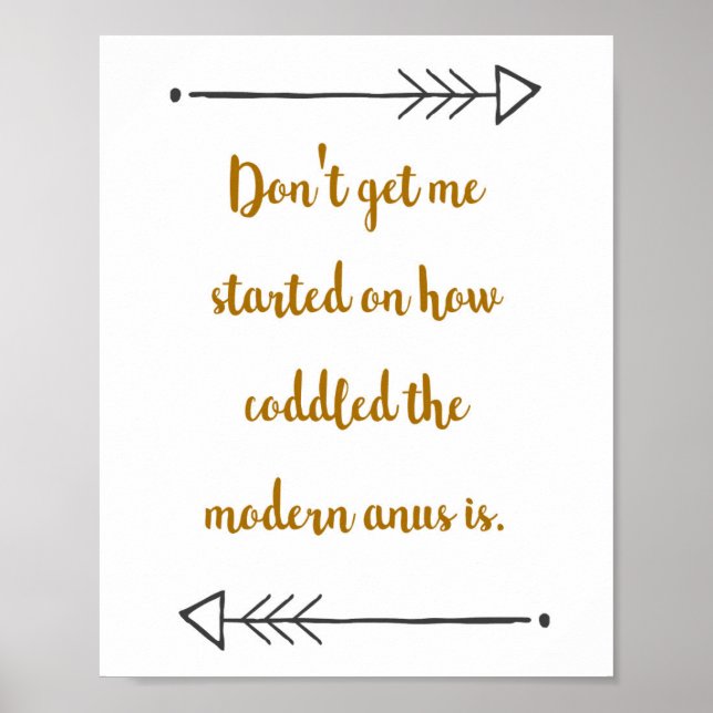 Toilet Paper Funny Bathroom Quote Poster (Front)