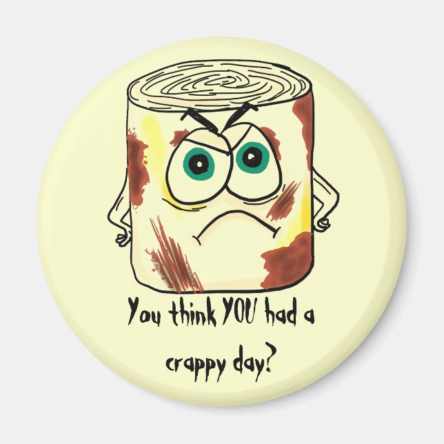 Toilet paper humour magnet (Front)