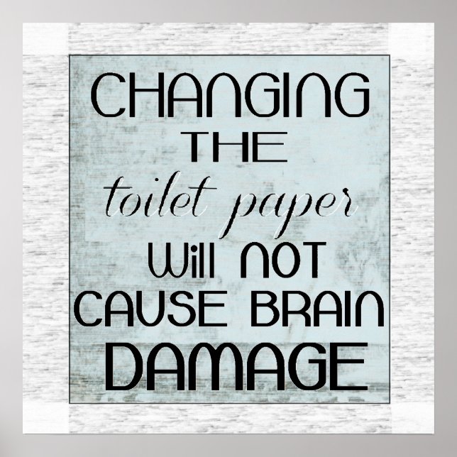 toilet paper humour poster (Front)