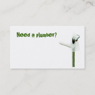 toilet paper, Need a plumber? Business Card