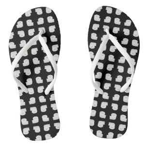 Toilet Paper Pattern Flip Flops