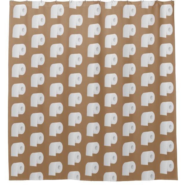 Toilet Paper Pattern Shower Curtain (Front)