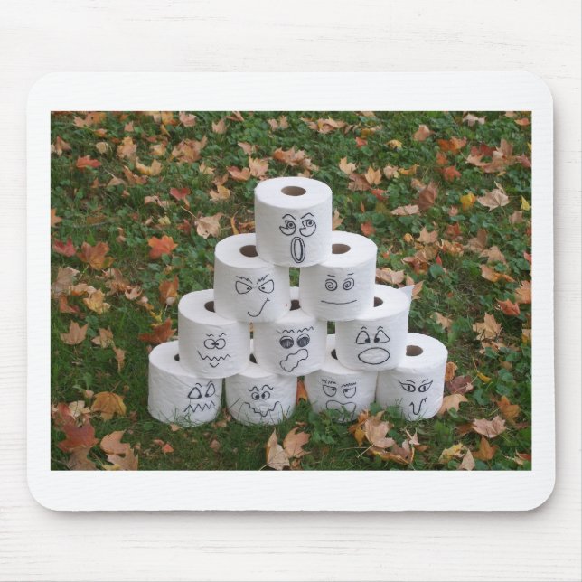 Toilet Paper Pyramid Mouse Mat (Front)