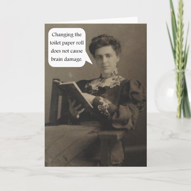 Toilet Paper Quote Card (Front)