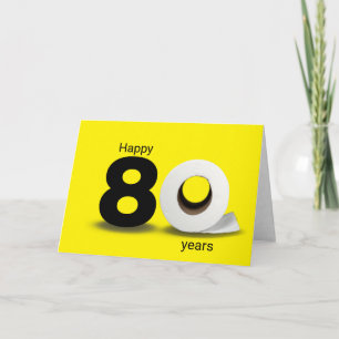 toilet paper roll 80th birthday card