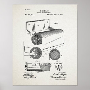 Toilet Paper Roll  Patent Poster