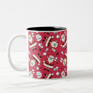 Toilet Paper Santa Clause Two-Tone Coffee Mug