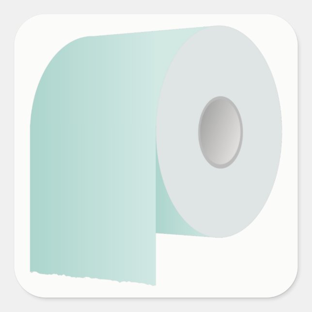 Toilet Paper Square Sticker (Front)
