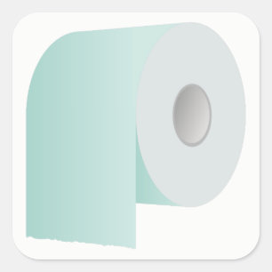 Toilet Paper Square Sticker