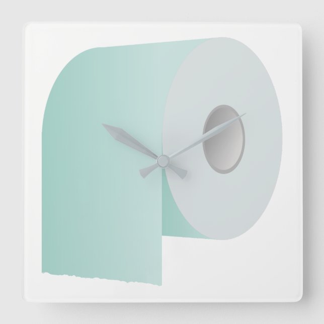 Toilet Paper Square Wall Clock (Front)