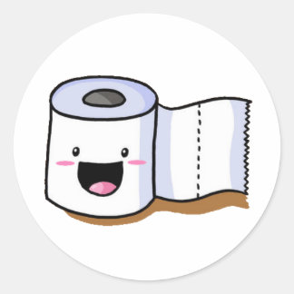toilet paper sticker