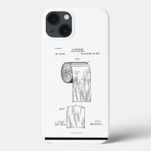 Toilet paper vintage patent iPhone 13 case