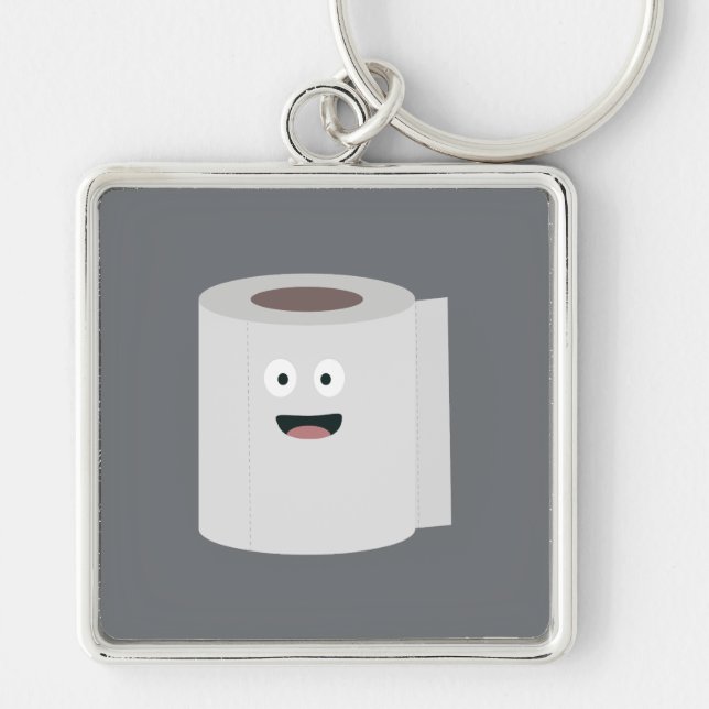Toilet paper with face key ring (Front)