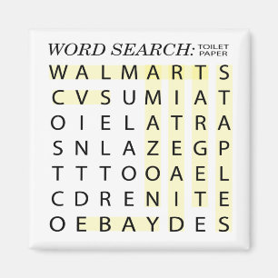 Toilet Paper Word Search Magnet