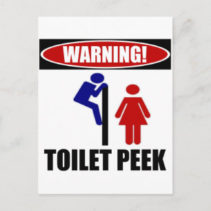 Toilet Peek Postcard