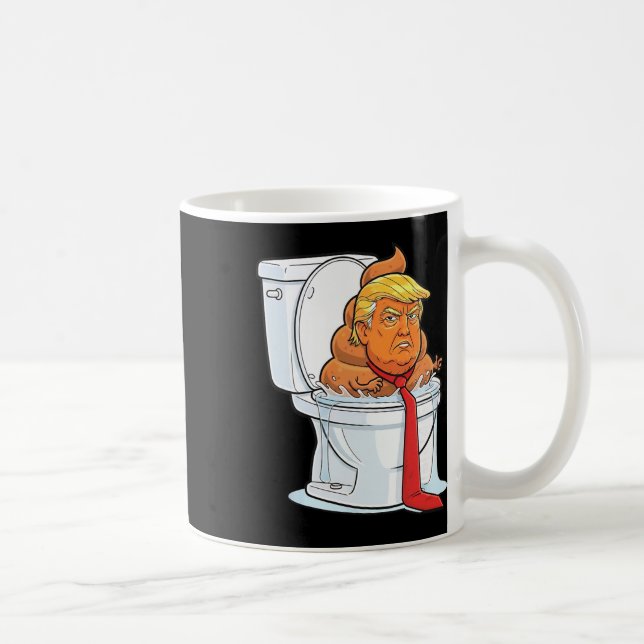Toilet Poop Trump  Coffee Mug (Right)