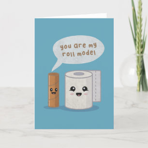 Toilet Pun: You are My Roll Model Thank You Card