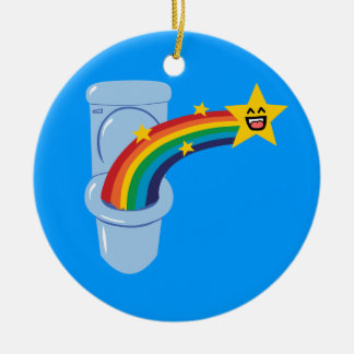 Toilet Rainbow Ceramic Tree Decoration