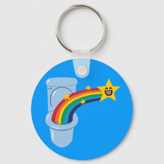 Toilet Rainbow Key Ring