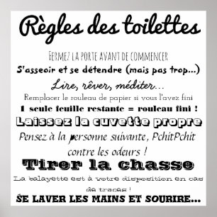 Toilet Rules Poster