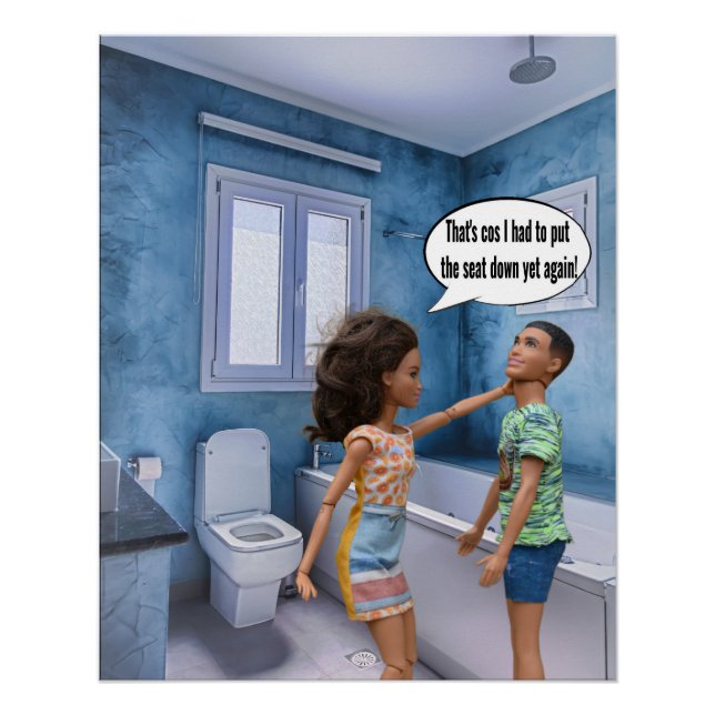 Toilet seat conflict poster (Front)
