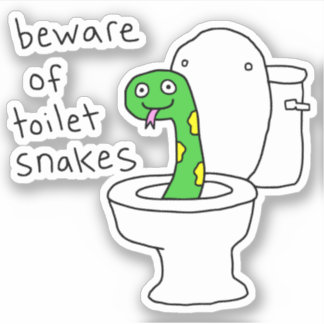 Toilet Snakes Funny Bathroom Humour 
