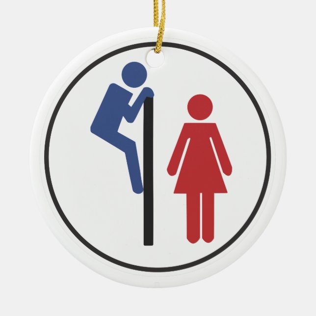 Toilet Spy funny Ornament for Christmas Tree (Front)