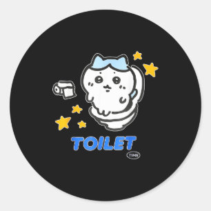 Toilet Time Chikawa Meme Tee Classic Round Sticker