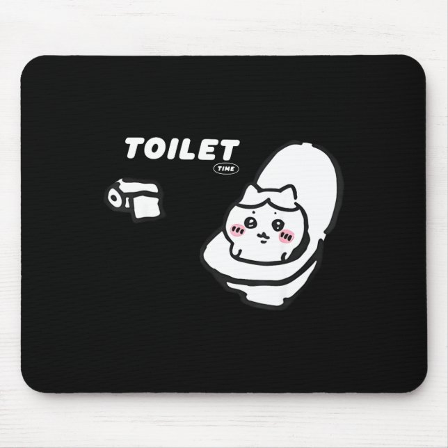 Toilet Time Chikawa Meme Tee  Mouse Mat (Front)