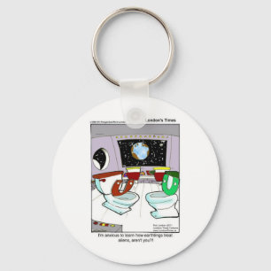 Toilets From Outer Space Funny Tees Mugs Cards Etc Key Ring