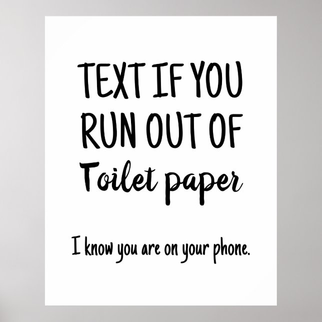Toilette Humour, Funny Bathroom wall Art Poster (Front)