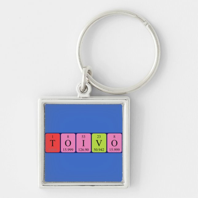 Toivo periodic table name keyring (Front)