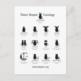 Token Sceptic Catology / Astrology Postcard