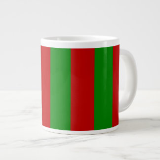 Toksie Turbie Christmas Green Red Stripes Large Coffee Mug
