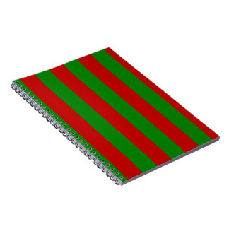 Toksie Turbie Christmas Green Red Stripes Notebook