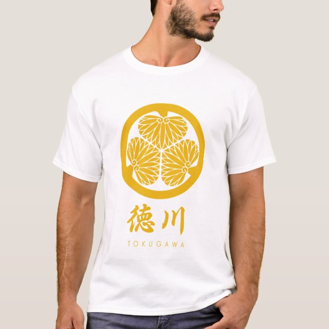 Tokugawa Clan kamon with clan name T-Shirt (Front)