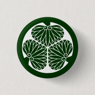 Tokugawa clan mon (crest) 3 cm round badge