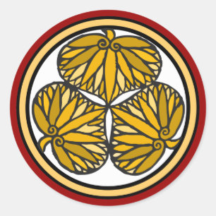 Tokugawa Shogun Family Crest, Kyoto, Edo Classic Round Sticker