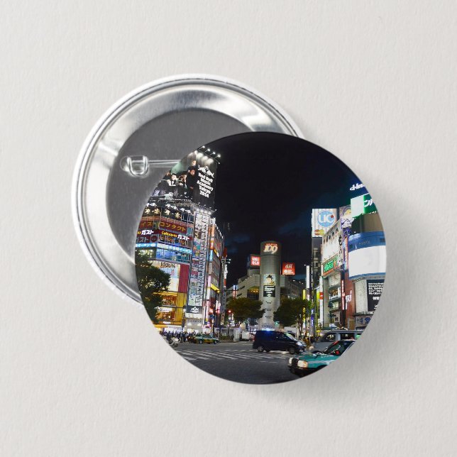 Tokyo 6 Cm Round Badge (Front & Back)