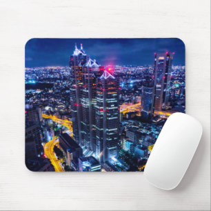 Tokyo at night mouse mat